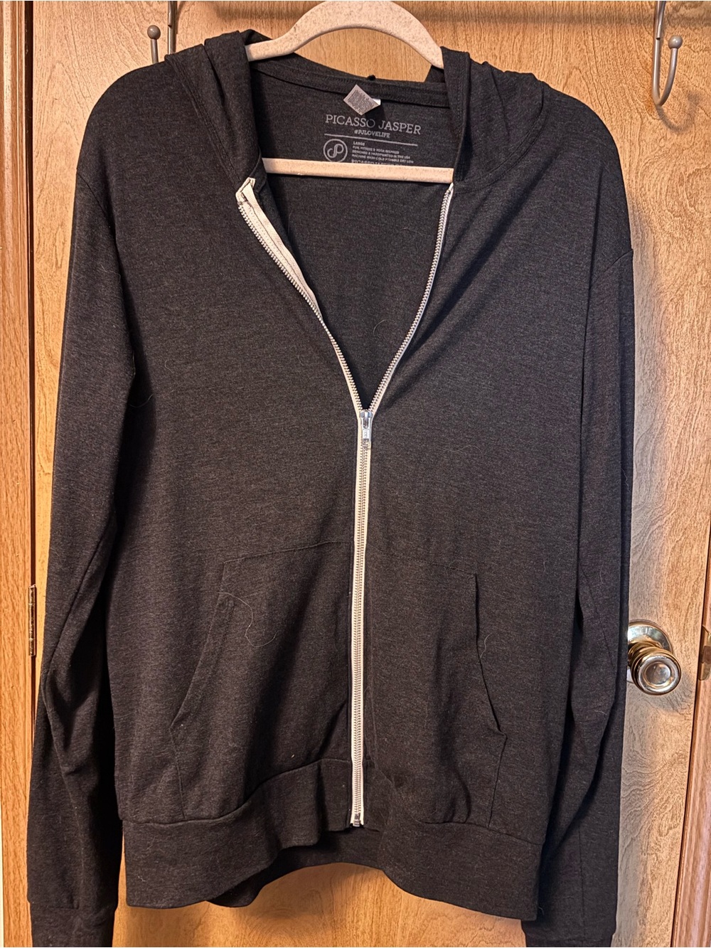 Women's Zip Hoodie in Charcoal